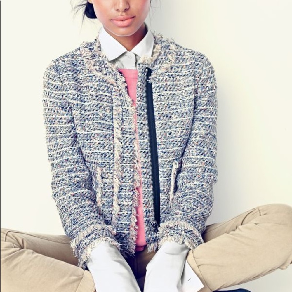 J Crew rainbow ruffle blazer